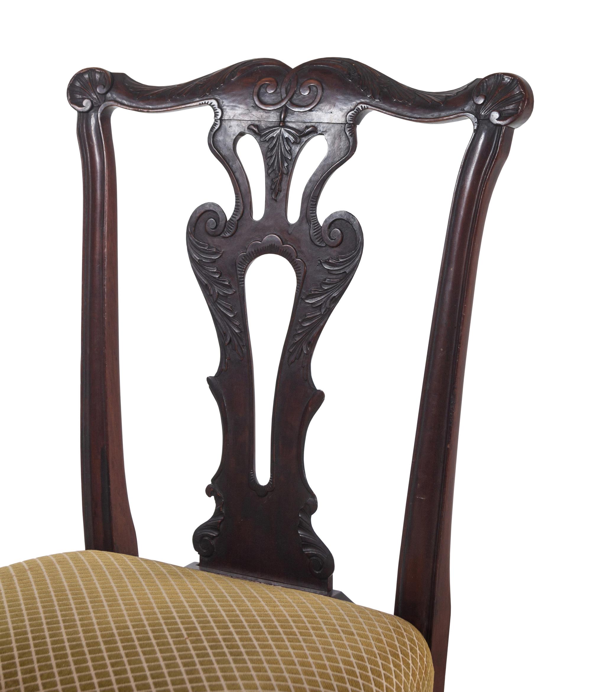 A Set of Twelve George II Style Mahogany Dining Chairs