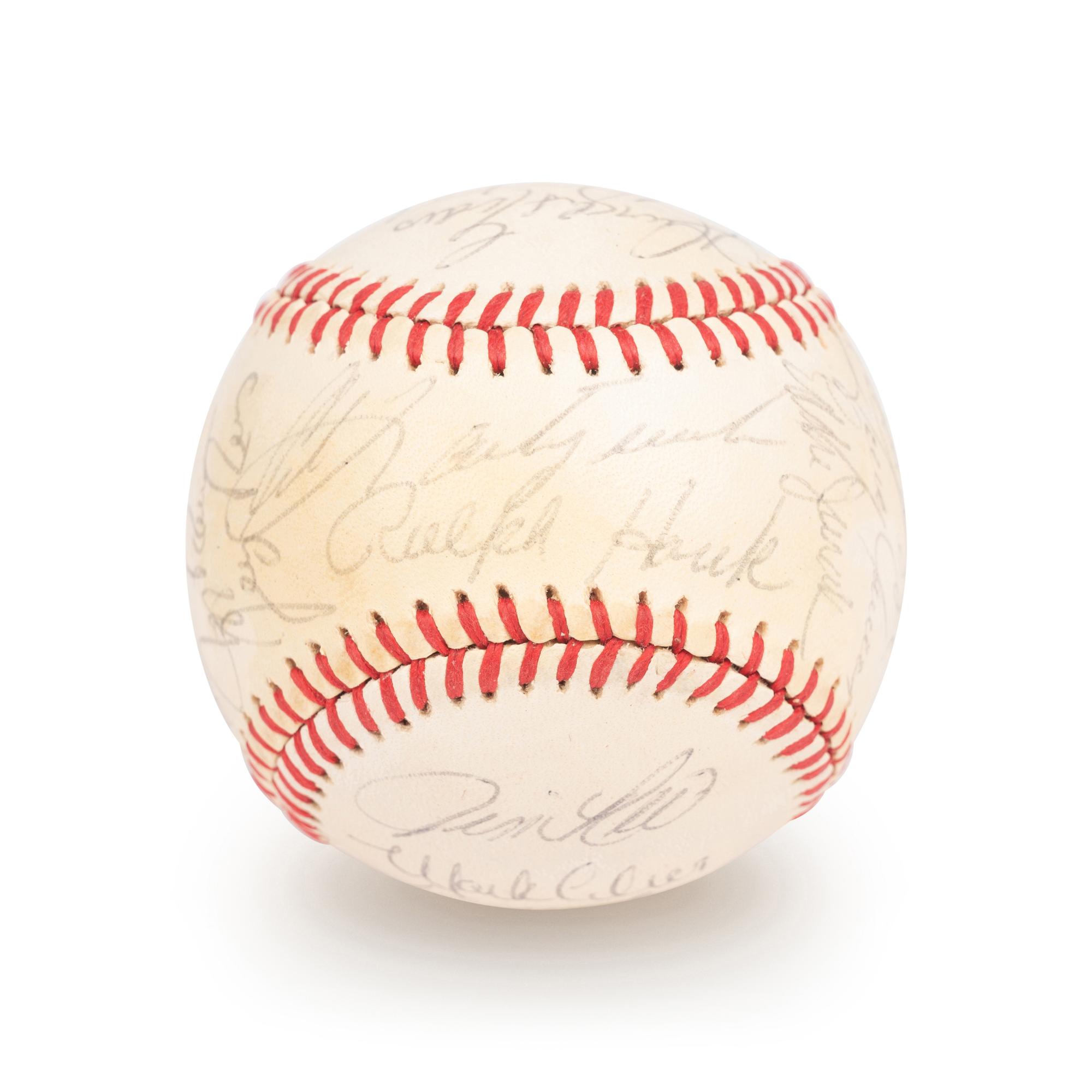 A 1983 Boston Red Sox Team Signed Autograph Baseball with 29 Signatures (Beckett Authentication Services Letter BAS Certified),
