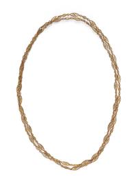 YELLOW GOLD FILIGREE CHAIN NECKLACE
