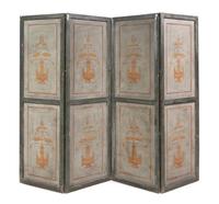 A French Painted Floor Screen