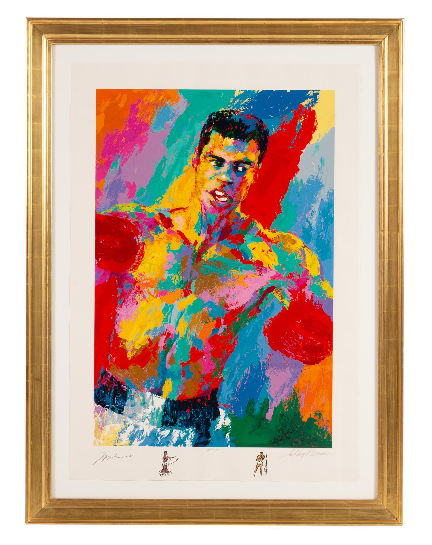 A 2001 Muhammad Ali "Athlete of the Century" LeRoy Neiman Artist's Proof Serigraph with Remarques and Autographs of Both,