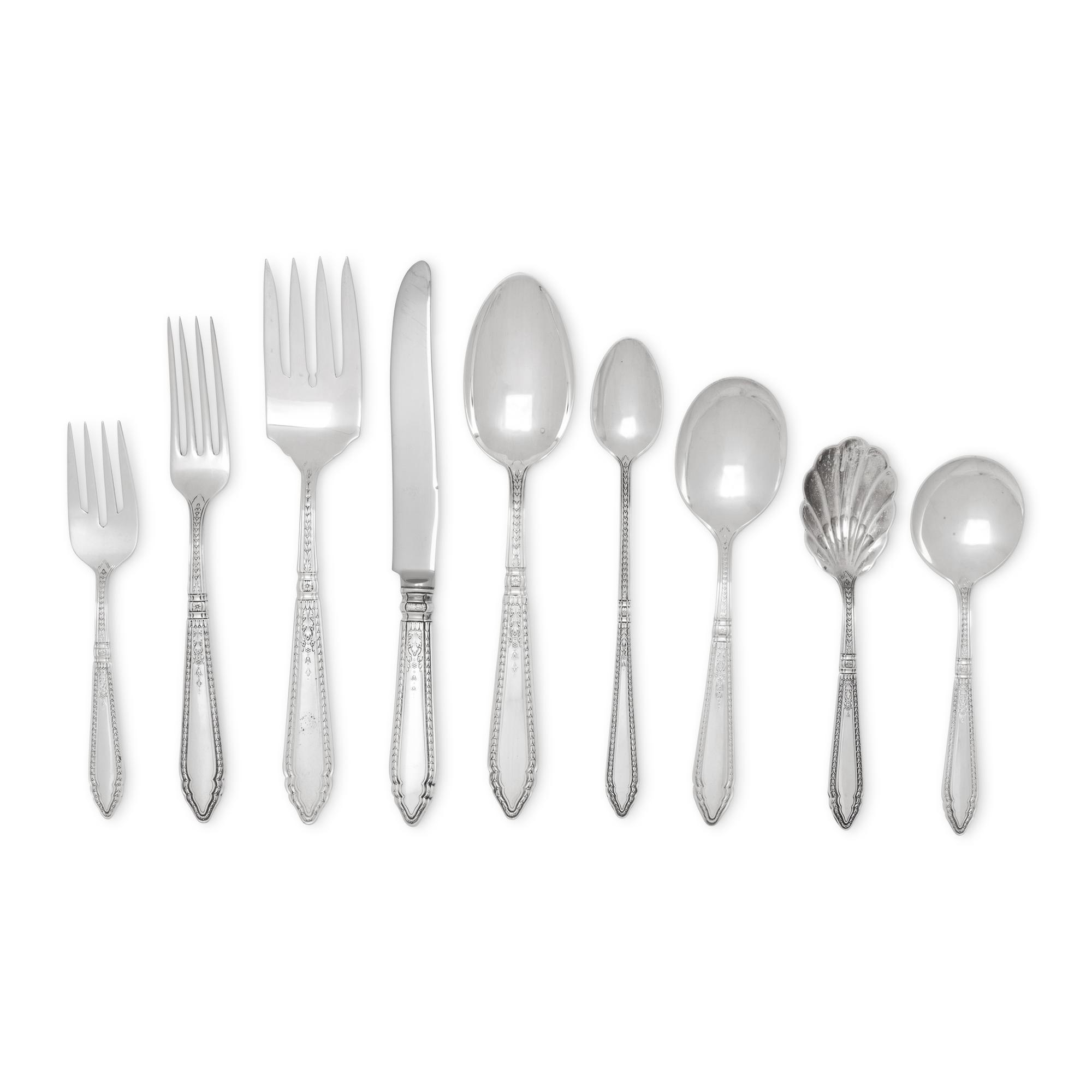 An American Silver Flatware Service