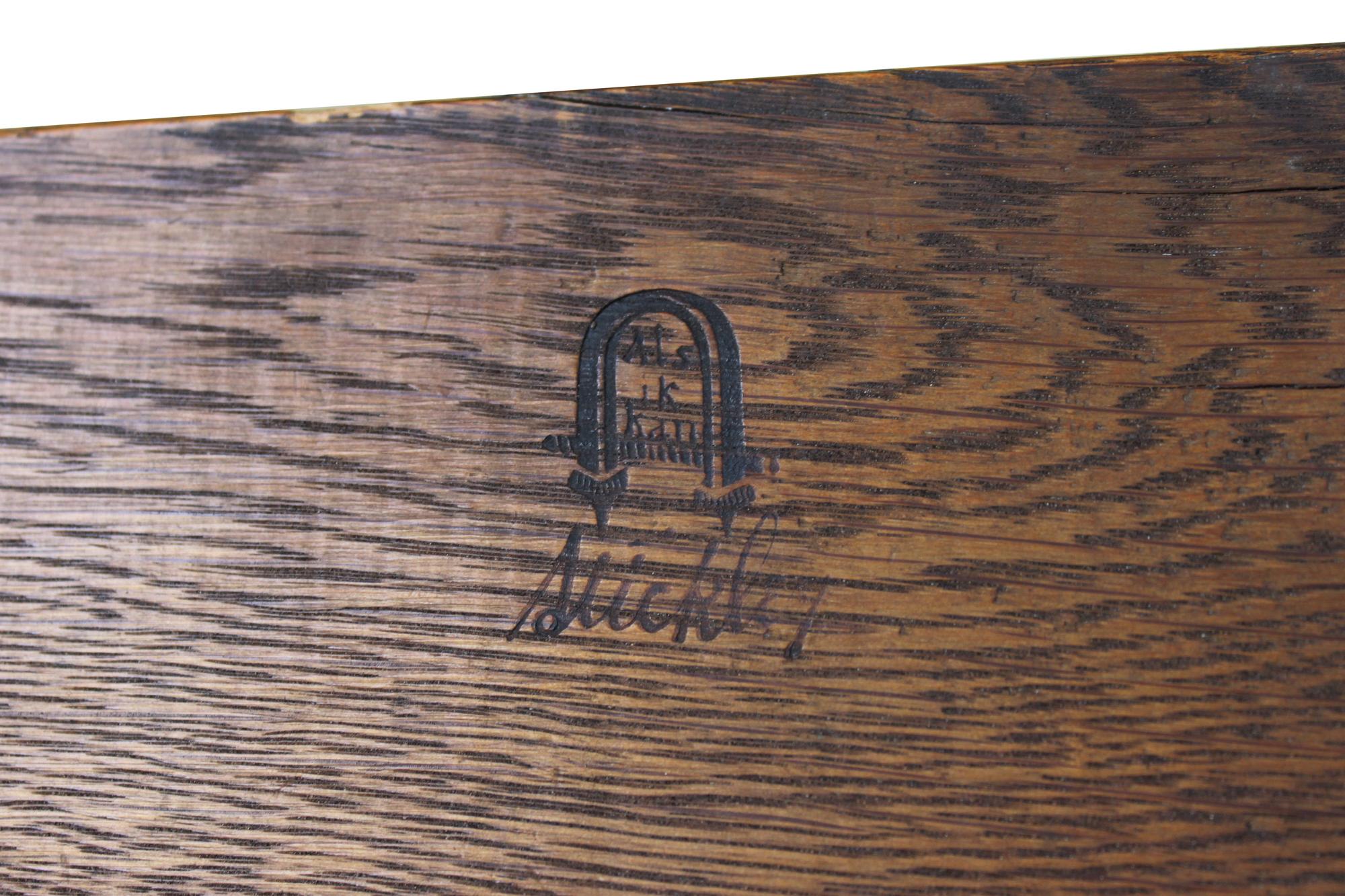 A Gustav Stickley Oak Two Door Bookcase Height 56 x width 47 1/2 x depth 13 inches — CIRCA 1912-1916