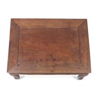 A Large Chinese Hardwood, Possibly Huanghuali, Low Table, Late Qing-Republic Period — 晚清-民國 硬木四方矮桌