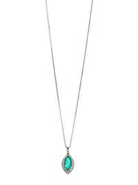 EMERALD AND DIAMOND PENDANT/NECKLACE
