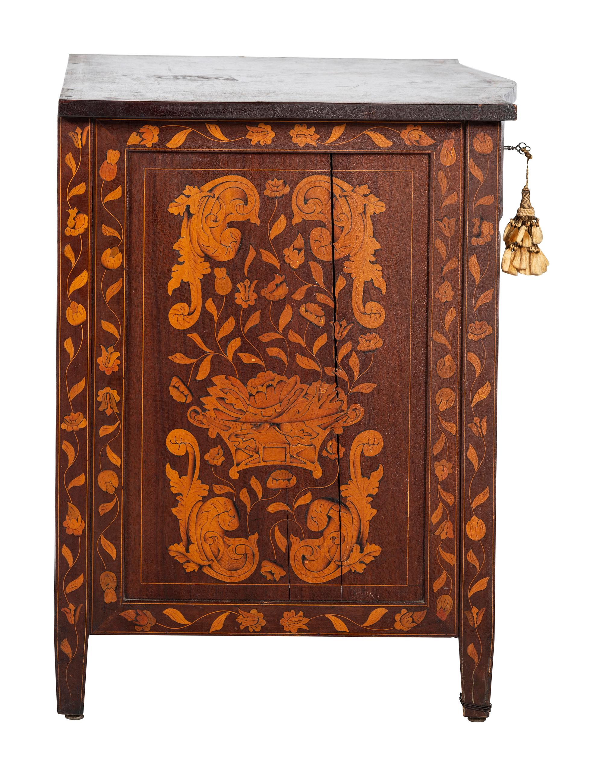 A Dutch Marquetry Chest of Drawers
