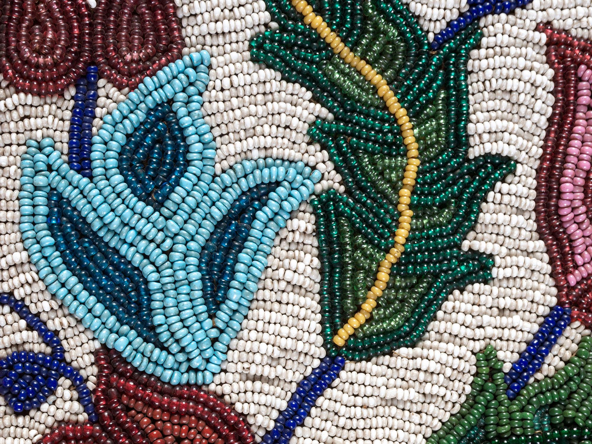 Cree Beaded Hide Tobacco Bag