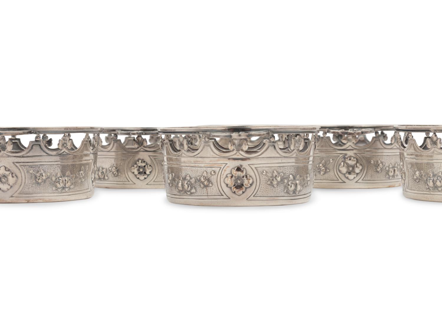 A Set of Six French Silver-Plate Coasters by Georges Fouquet-Lapar