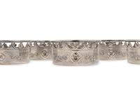 A Set of Six French Silver-Plate Coasters by Georges Fouquet-Lapar