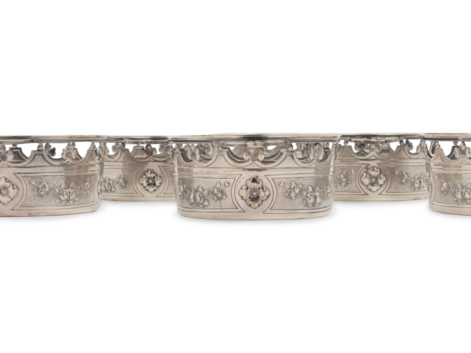A Set of Six French Silver-Plate Coasters by Georges Fouquet-Lapar