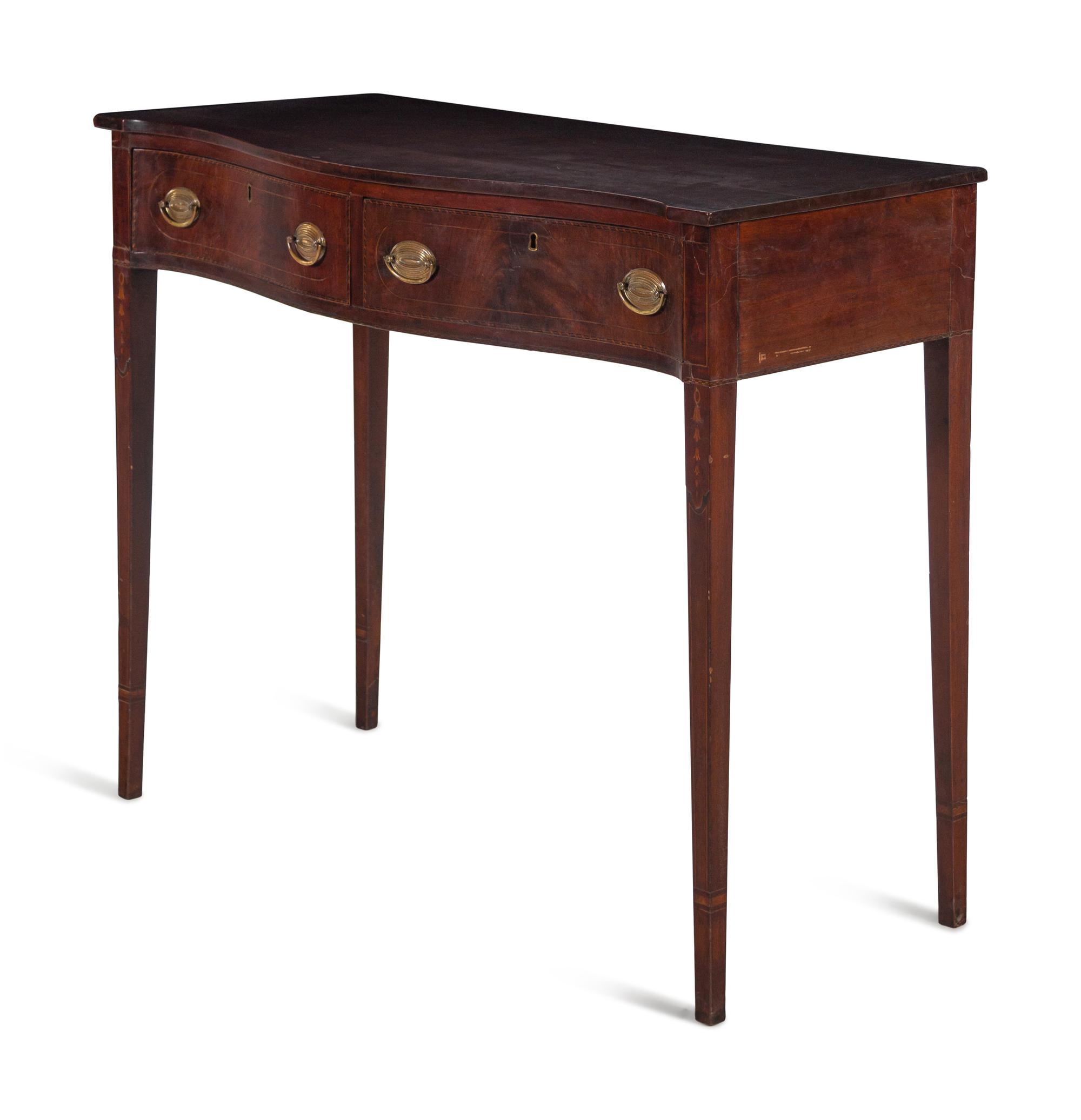 A George III Mahogany Bowfront Sideboard