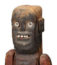 Four Folk Art Carved Wood Articulated Figures