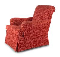 A Rubelli Seneca Rosa Indiano -Upholstered Easy Chair