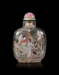 An Inside Painted Rock Crystal Snuff Bottle