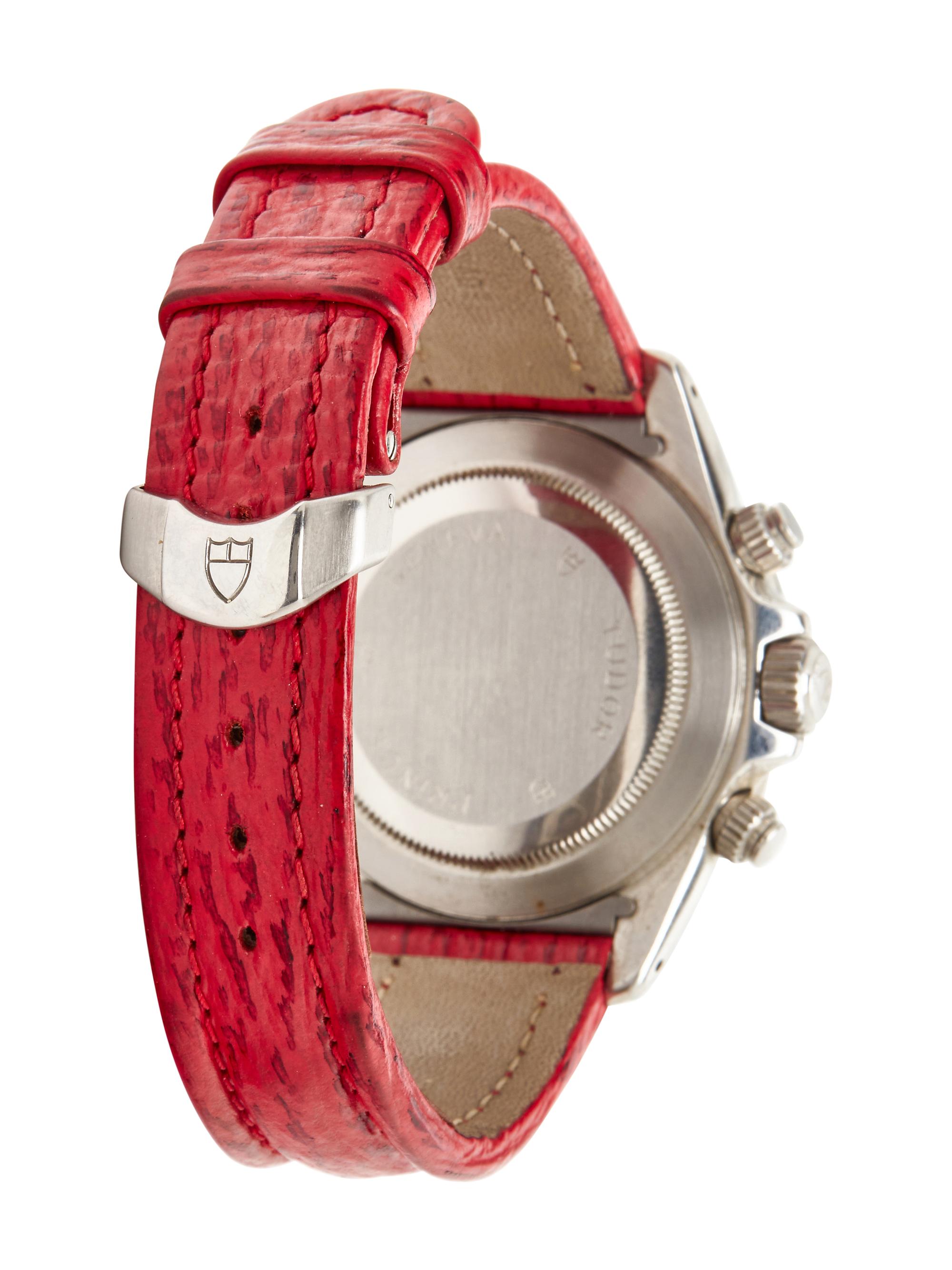TUDOR, REF. 79260 STAINLESS STEEL 'TIGER PRINCE DATE' RED DIAL CHRONOGRAPH WATCH