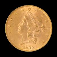 A United States 1873 Liberty Head: Open 3 $20 Gold Coin