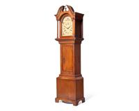 A Chippendale Style Pine and Maple Dwarf Clock