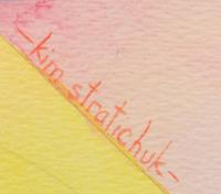 Kim Stratichuk (20th century) Abstraction watercolor on…