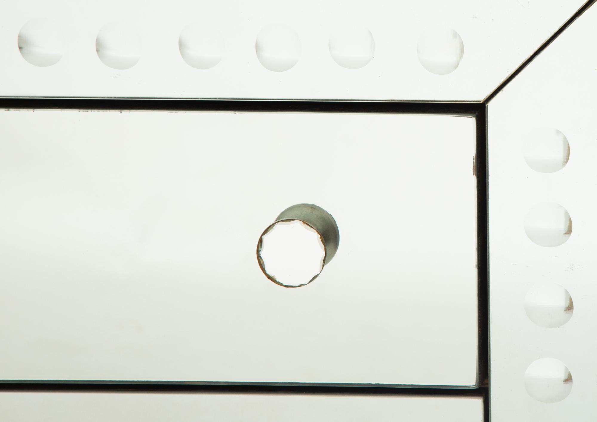 A Pair of Contemporary Mirrored Commodes