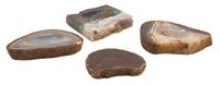 A Collection of Three Geode Ashtrays Length of largest 6 1/2 inches. — 20TH CENTURY