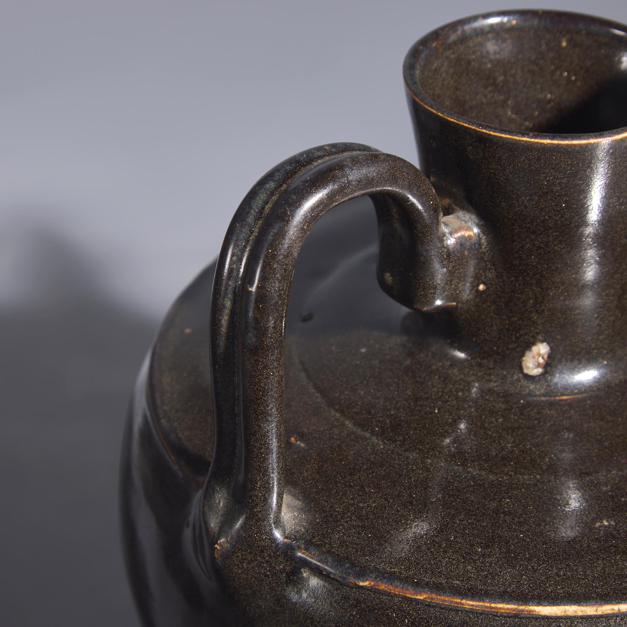 A Chinese Black Glazed Ewer, Northern Song Dynasty — 北宋 黑釉執壺