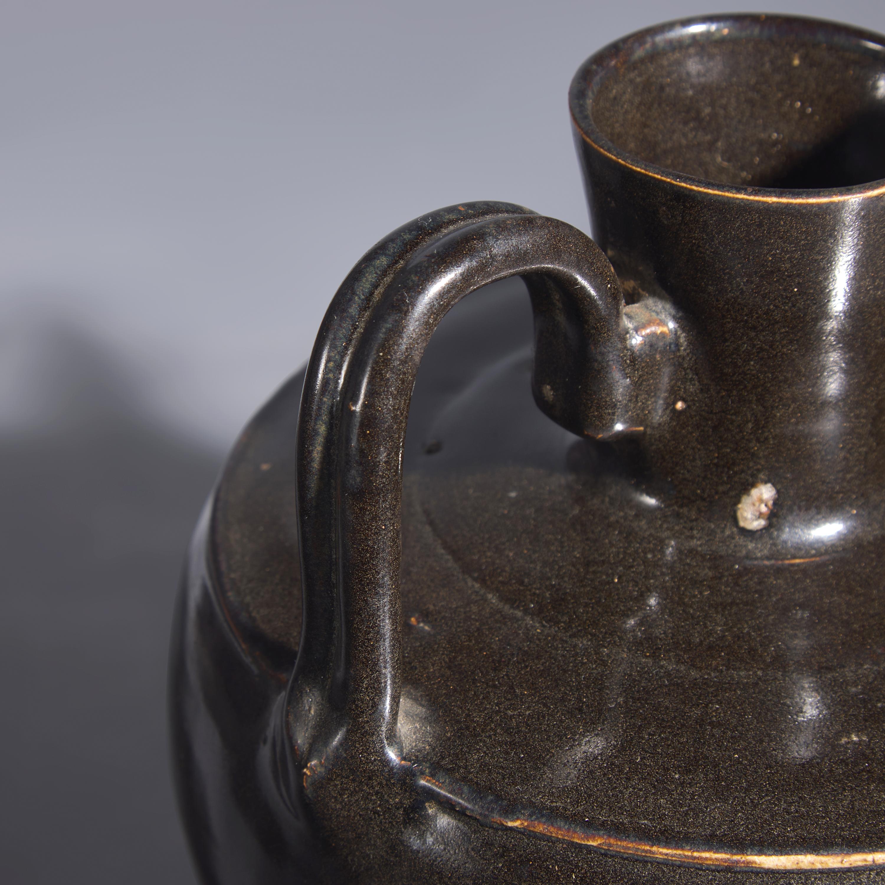 A Chinese Black Glazed Ewer, Northern Song Dynasty — 北宋 黑釉執壺