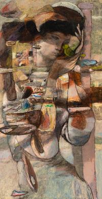 Abstract Woman with Bird