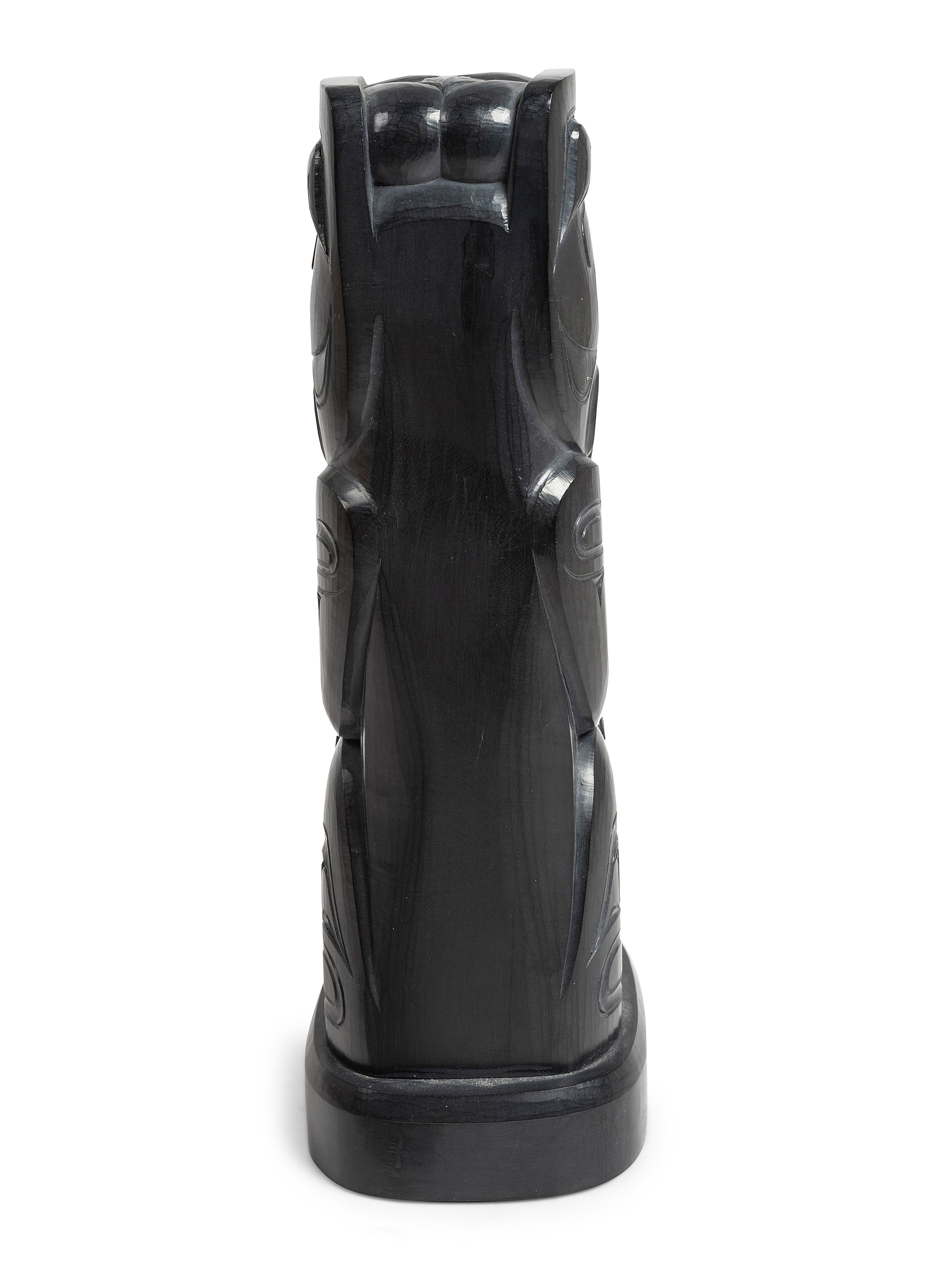 Carved Argillite Totem Pole