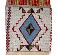 Sioux Beaded Hide Tobacco Bag