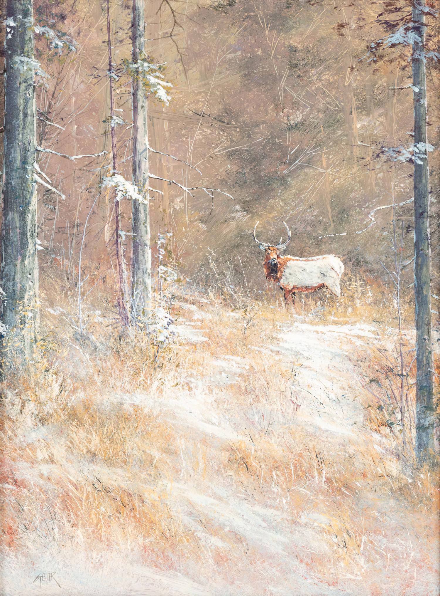 Two Works: Encampment and Snowy Elk