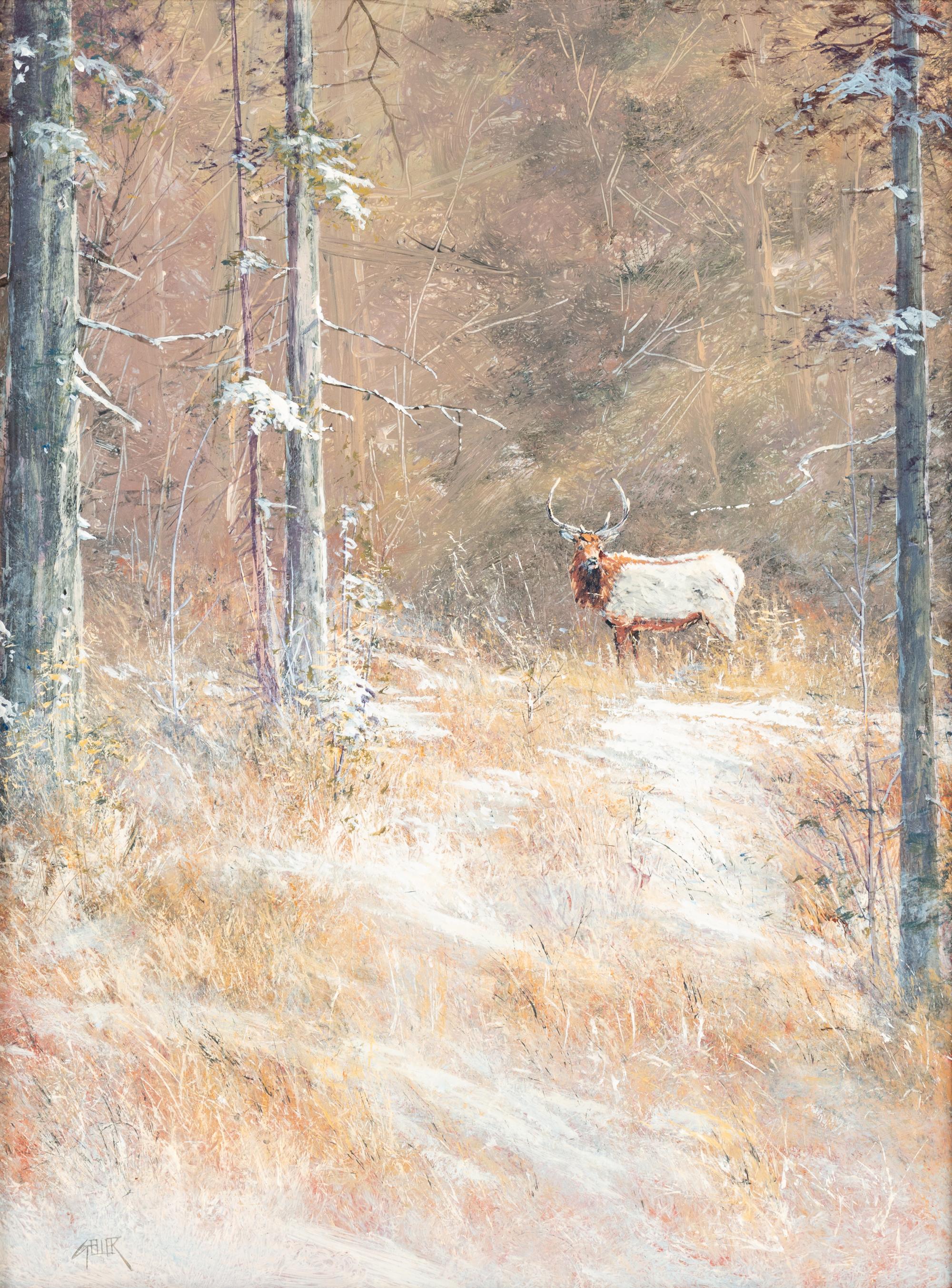 Two Works: Encampment and Snowy Elk