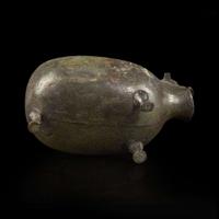 A Chinese archaic bronze animal-form pouring vessel, Yi 青铜兽形匜 Late Eastern Zhou period ????