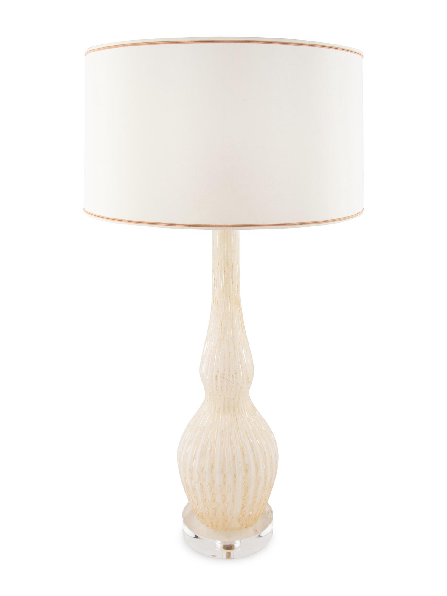 An Italian Glass Table Lamp