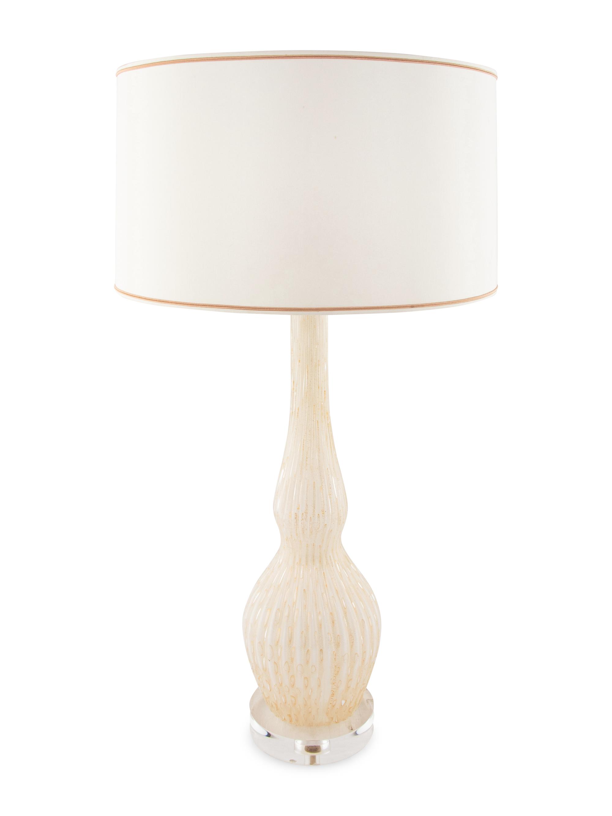 An Italian Glass Table Lamp
