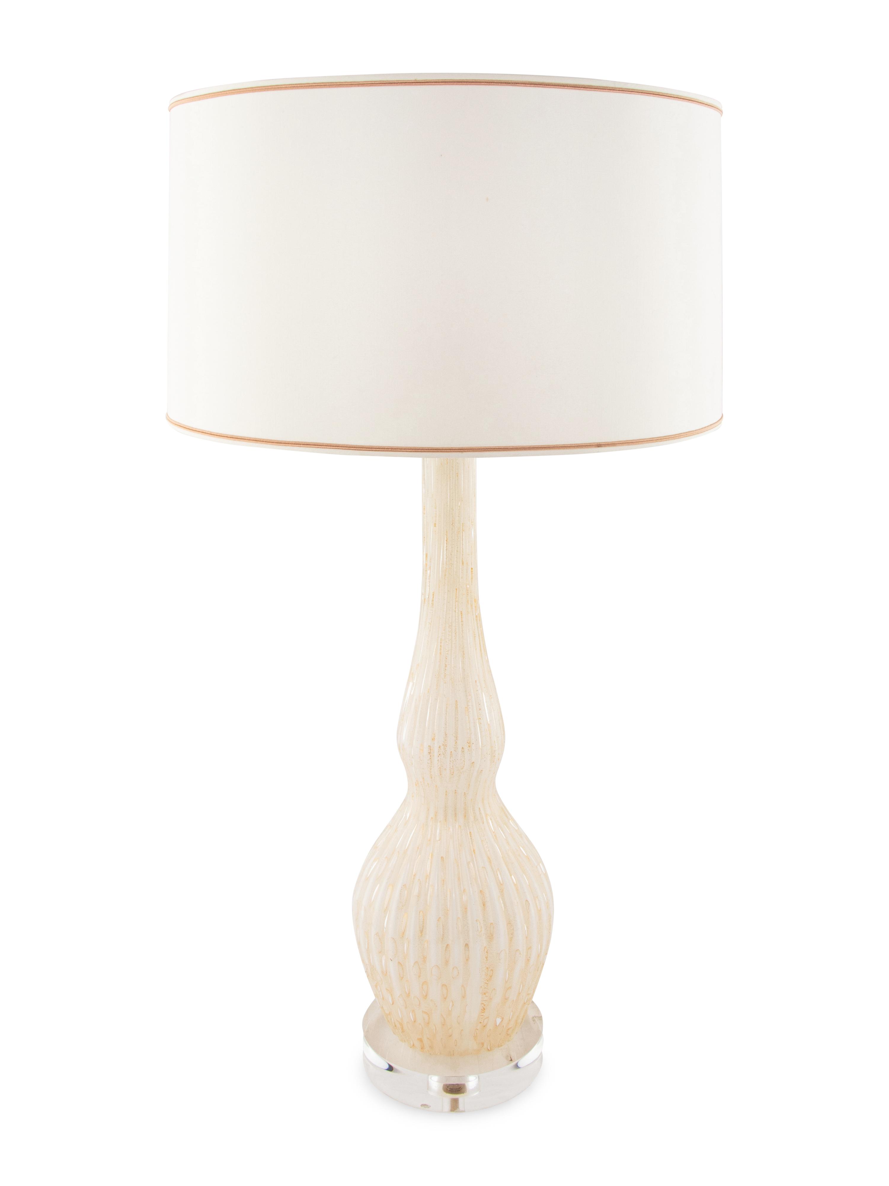 An Italian Glass Table Lamp