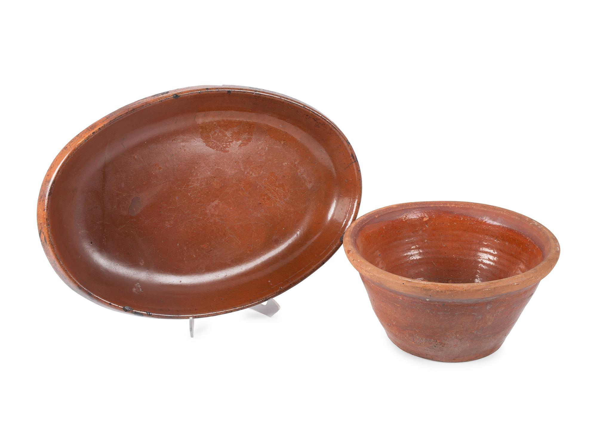 Five Redware Articles