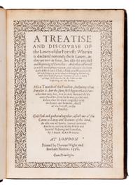 [Natural History] Manwood, John. A Treatise and Discourse of the Lawes of the Forrest