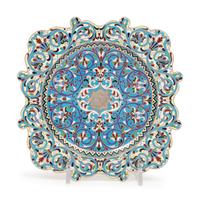 A Russian Silver and Enamel Salver
