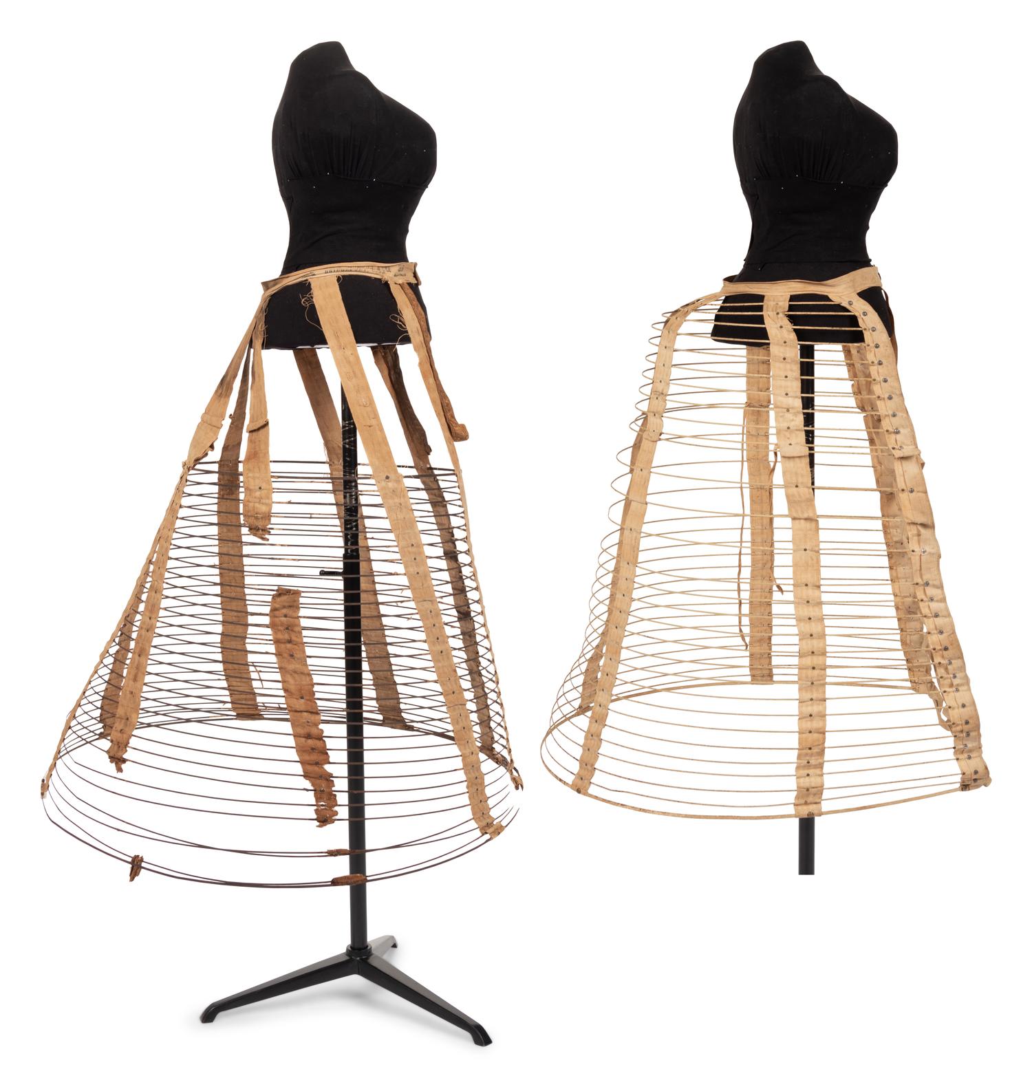 Two Late 19th Century Understructures: One 1860 Crinoline, One 1885 Bustle.