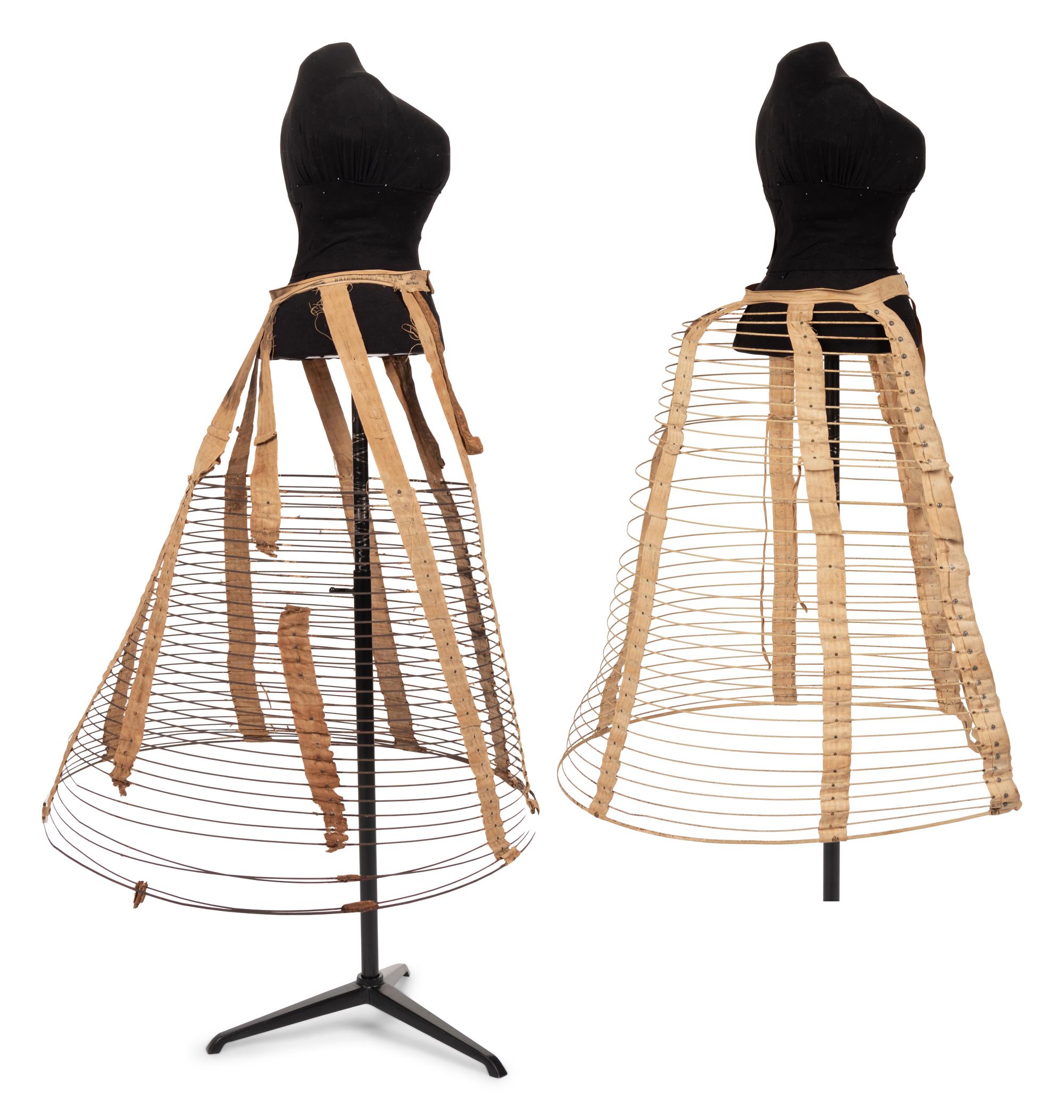 Two Late 19th Century Understructures: One 1860 Crinoline, One 1885 Bustle.