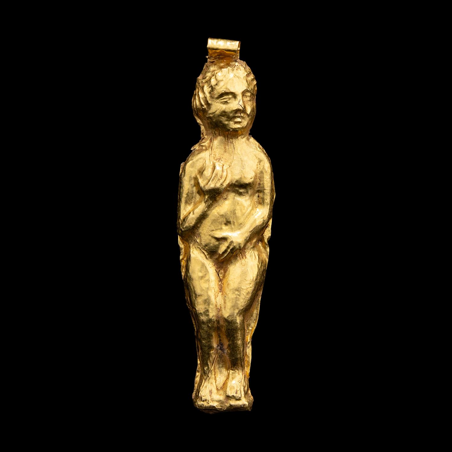 A Roman Gold Sheet Venus Pendant