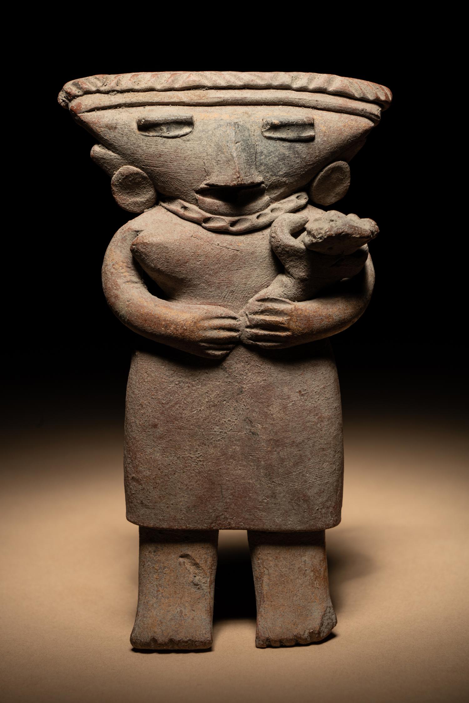 A Michoacan Standing Mother and Child