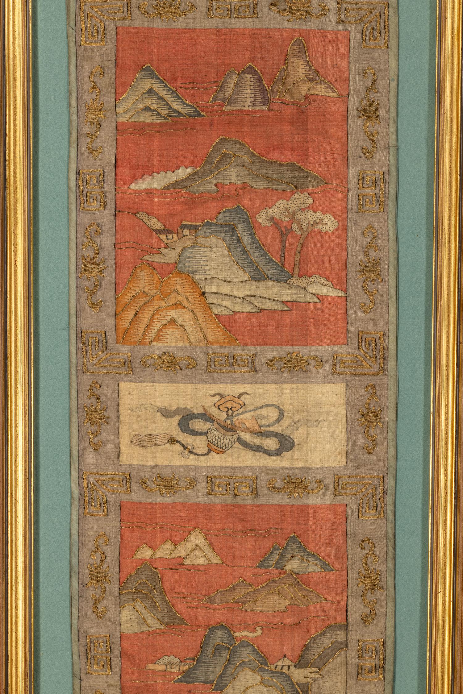 A Pair of Chinese Kesi Woven Silk Panels