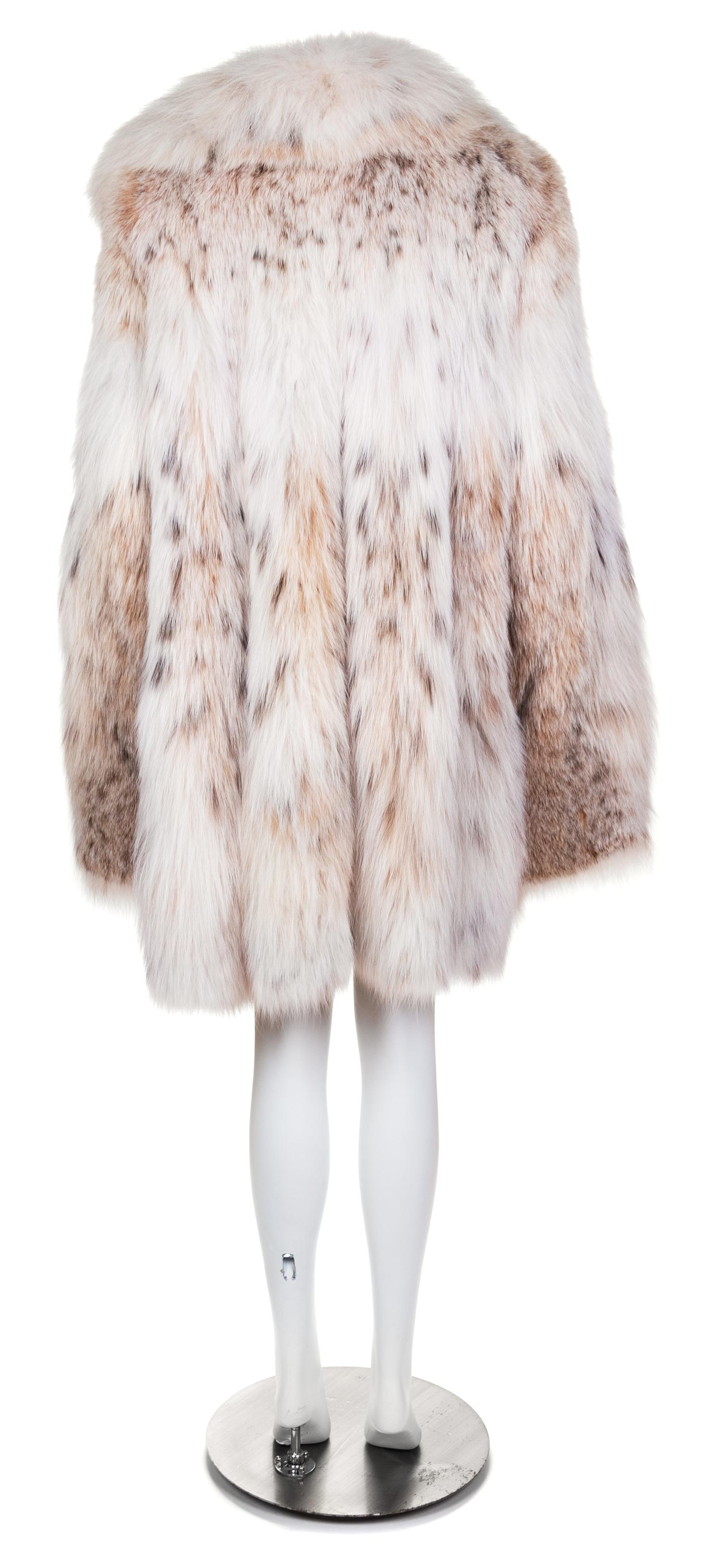 A Dennis Basso Russian Lynx Coat, No size.
