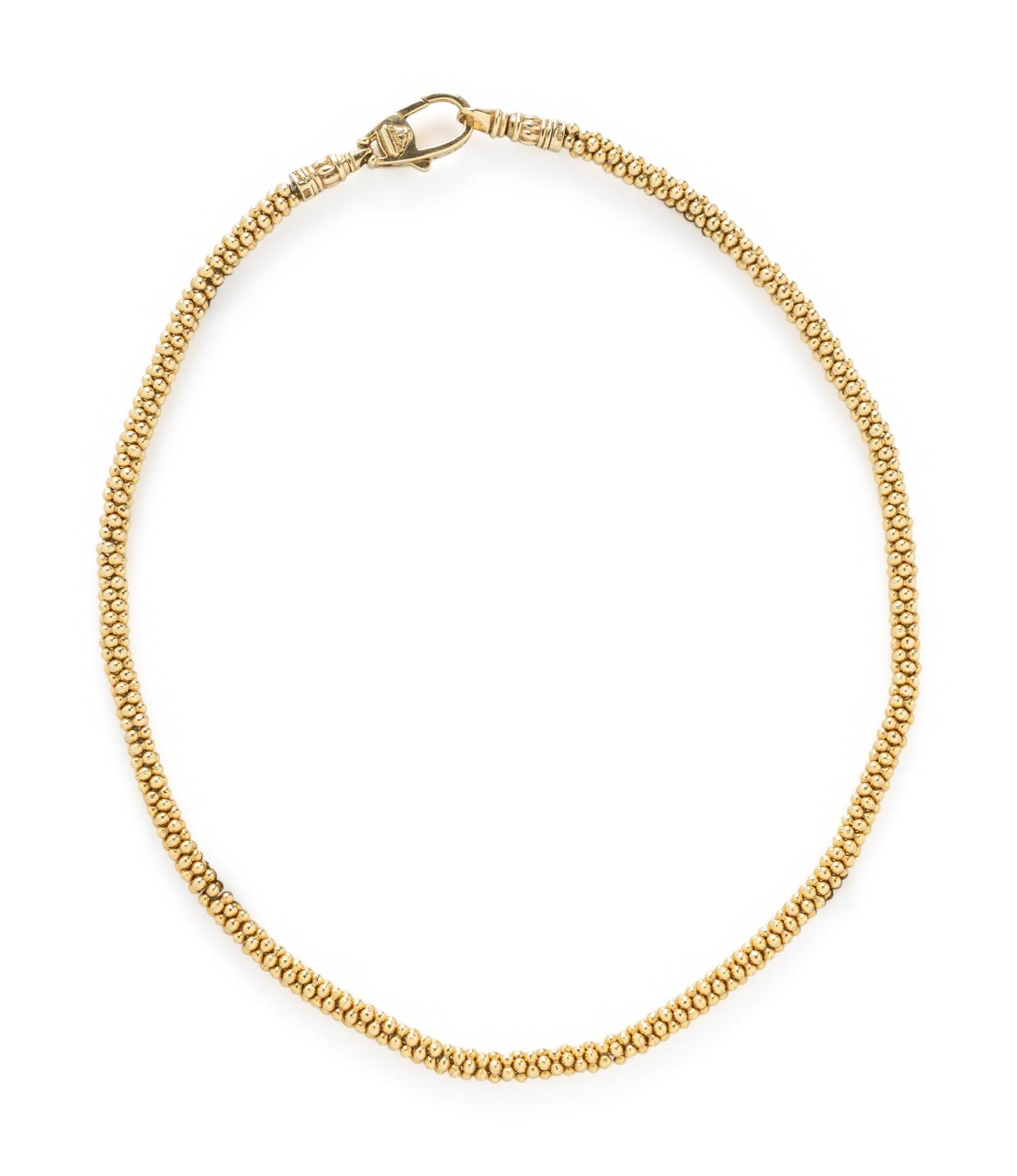 LAGOS, YELLOW GOLD 'CAVIAR' NECKLACE