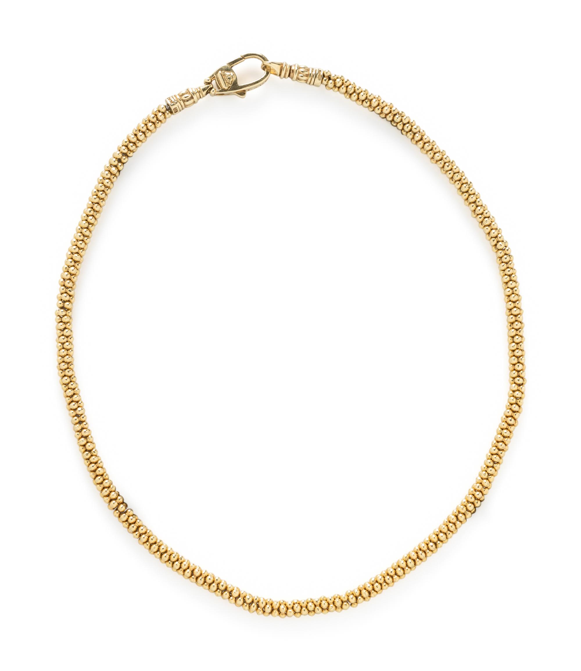 LAGOS, YELLOW GOLD 'CAVIAR' NECKLACE