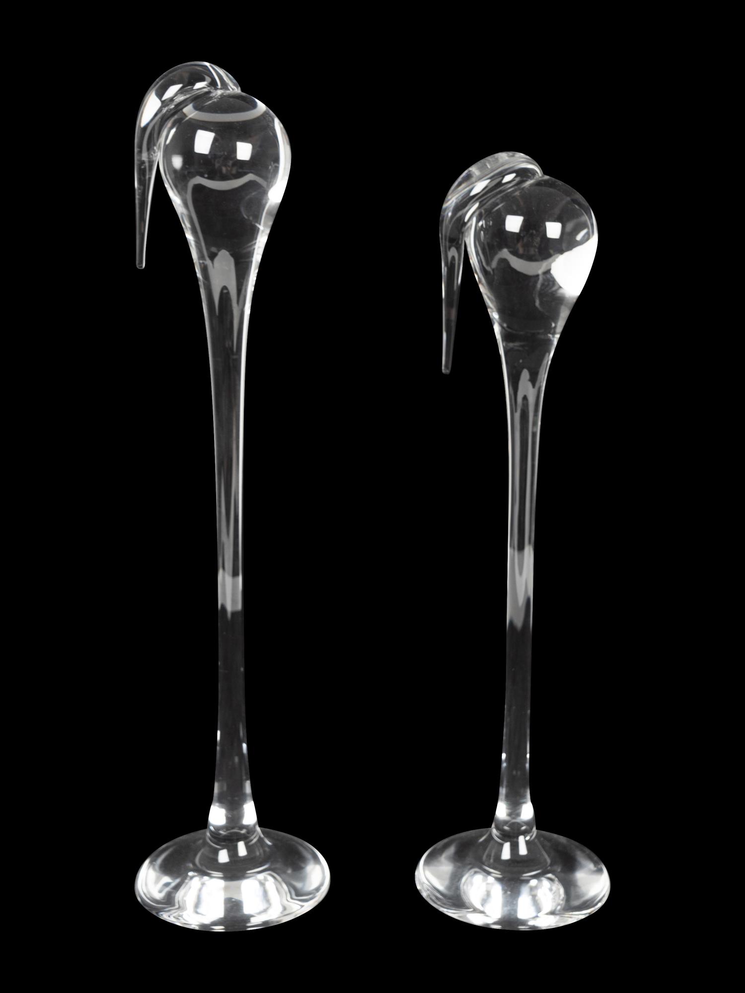 A Pair of Steuben Glass Stilts — 20TH CENTURY