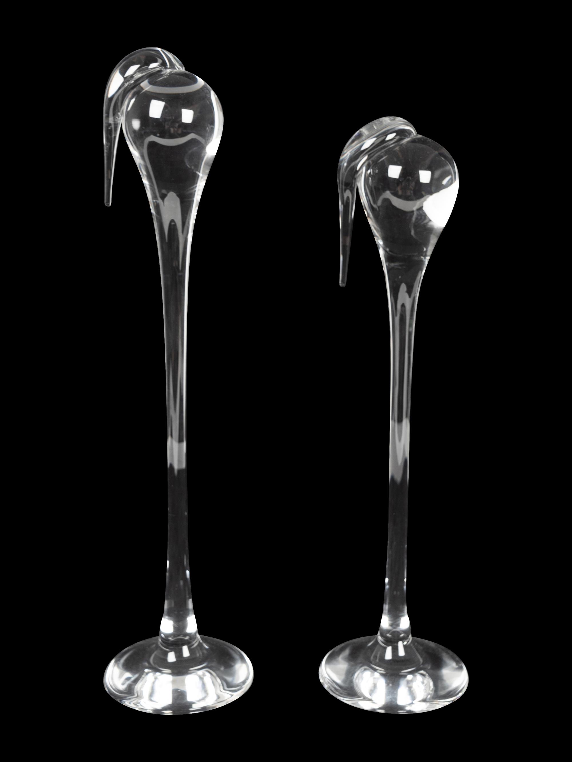 A Pair of Steuben Glass Stilts — 20TH CENTURY
