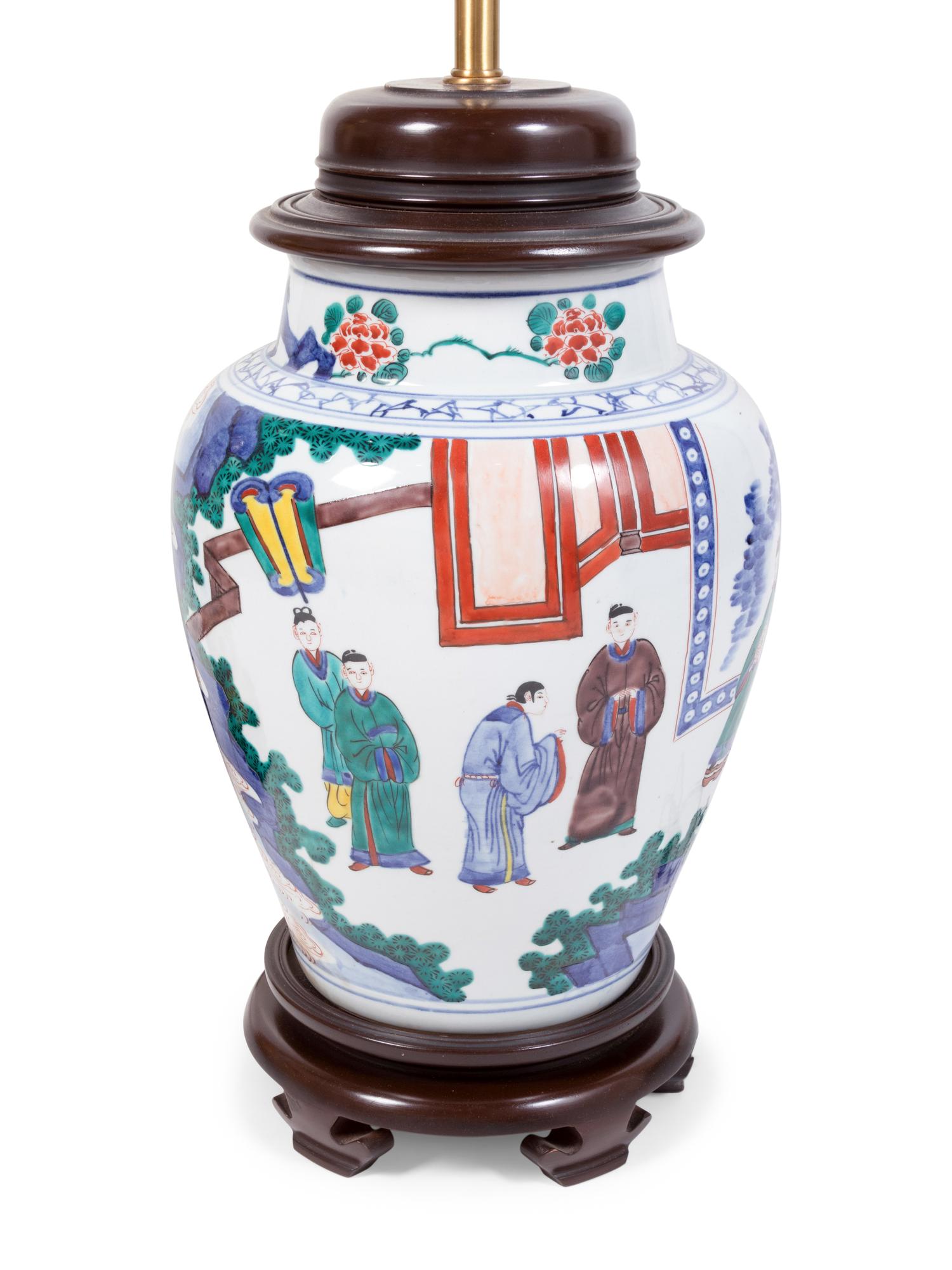 Two Chinese Export Porcelain Lamps