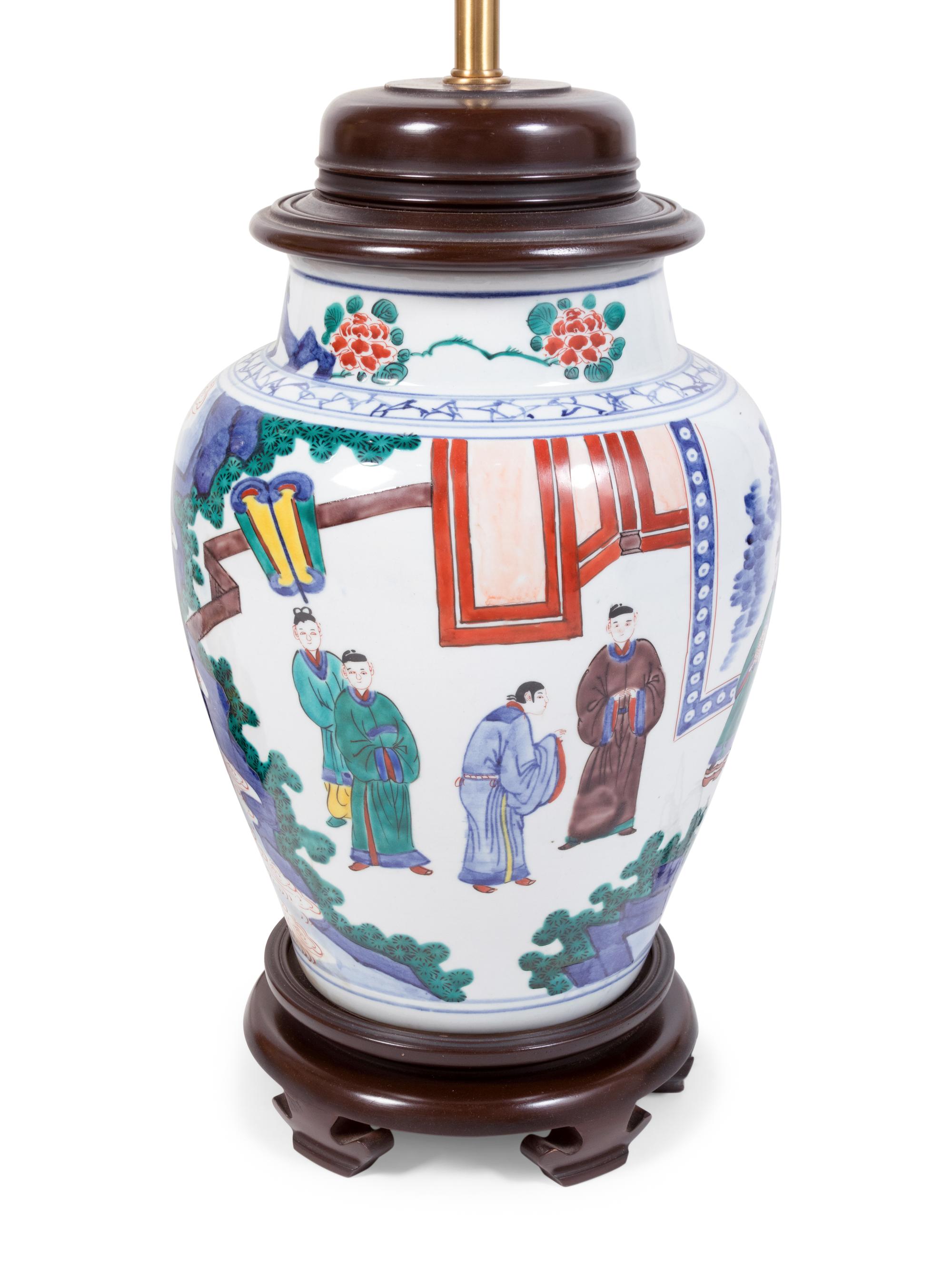 Two Chinese Export Porcelain Lamps